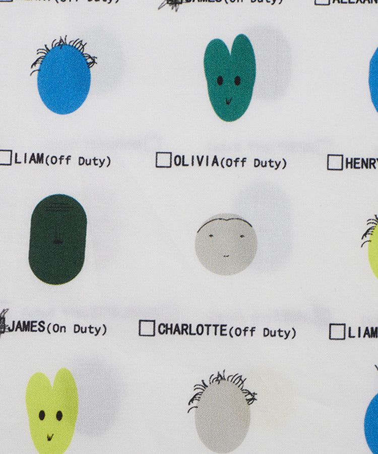 Structured Emoji-like Terracotta Mask-print Cotton Shirt