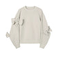 Bow-embellished Cotton-blend Sweatshirt