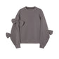 Bow-embellished Cotton-blend Sweatshirt