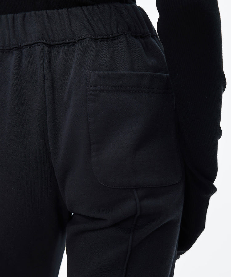 Front-seam Wide-leg Cotton-jersey Track Pants