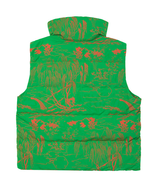 Small Bridges & Flowing Water Lines Quilted Down Vest