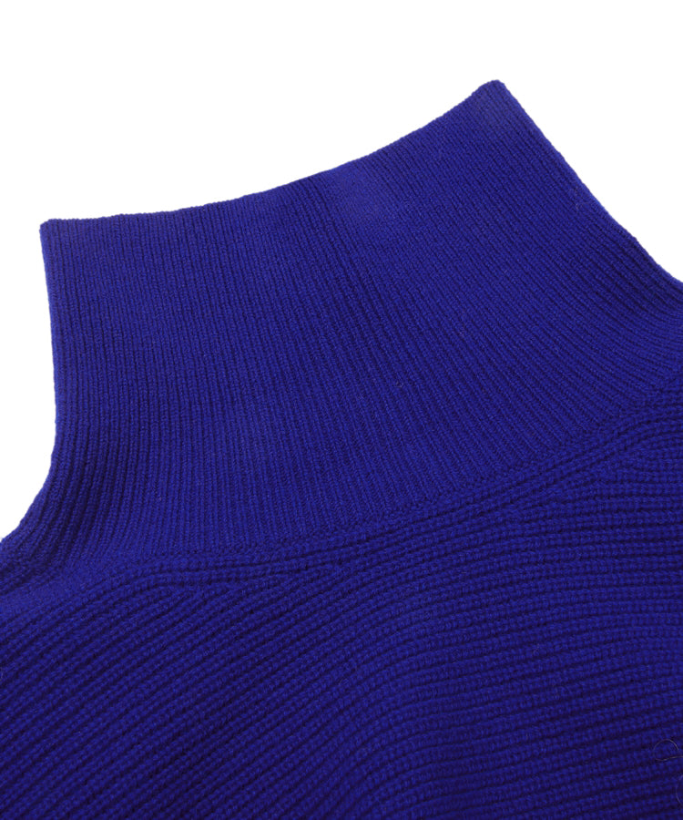 Layered Wool High-neck Sweater