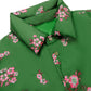 Scattered Oriental Floral-pattern Down Shirt Jacket