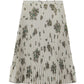 Scattered Oriental Floral-pattern Pleated Polyester Midi Skirt