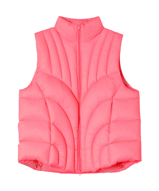 Oversized Curve Quilted Shell Down Vest