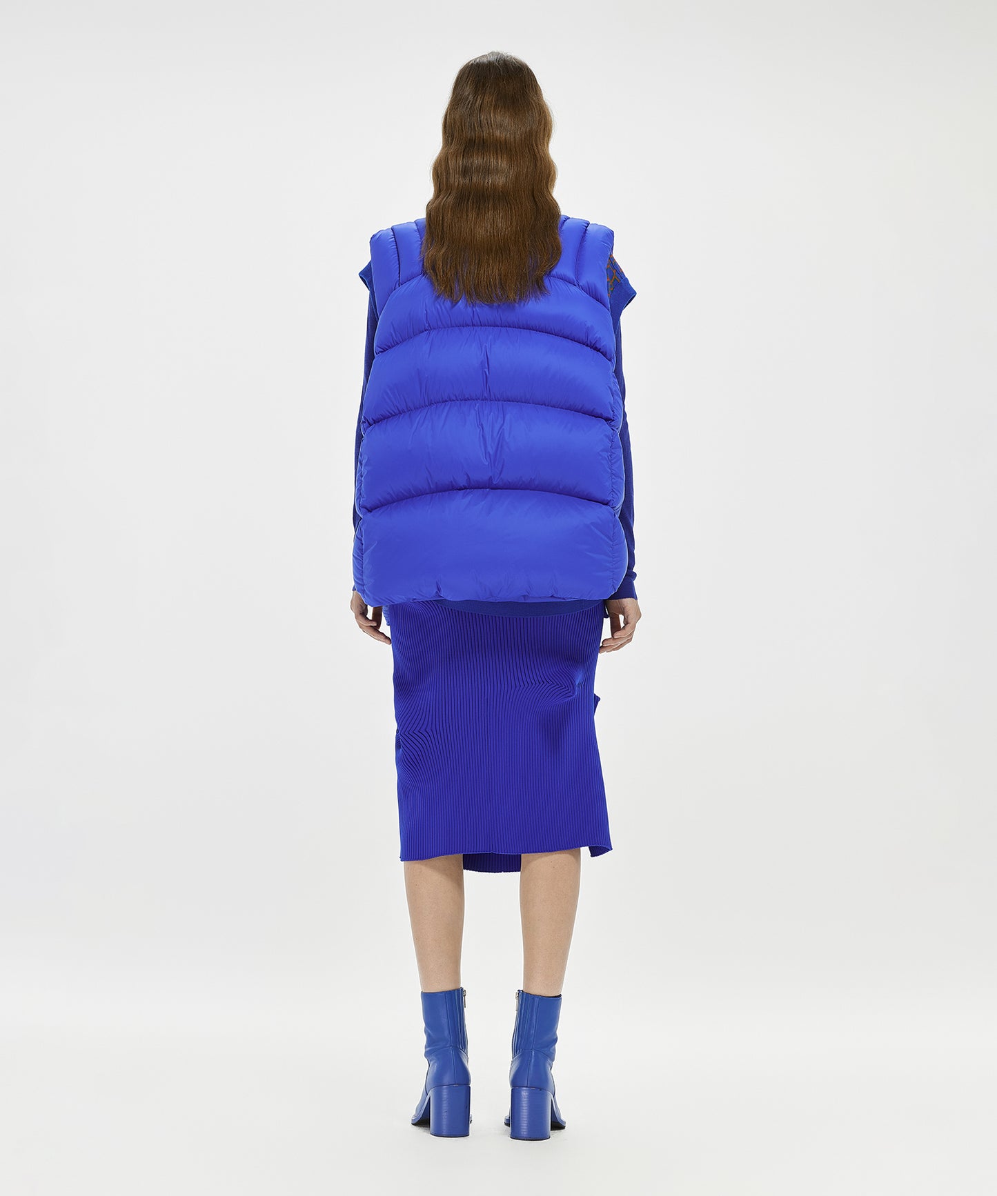 Oversized Curve Quilted Shell Down Vest