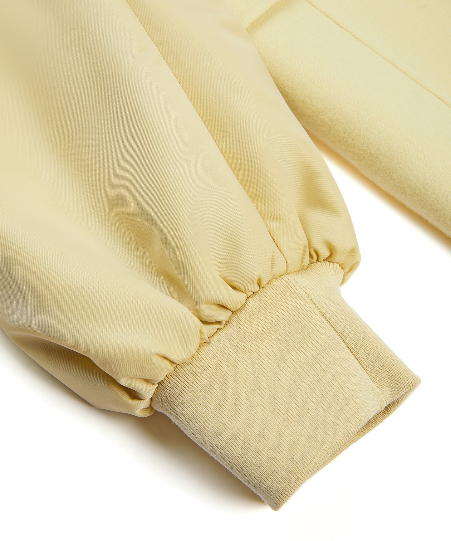Padded-sleeve Double-breast Wool Jacket