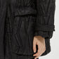 Diamond-quilted Hooded Nylon Down Coat