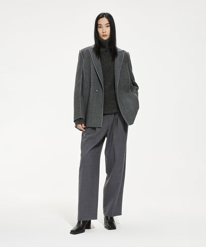 Raised-seam Wool-blend Jacket