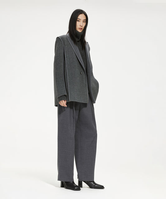 Raised-seam Wool-blend Jacket