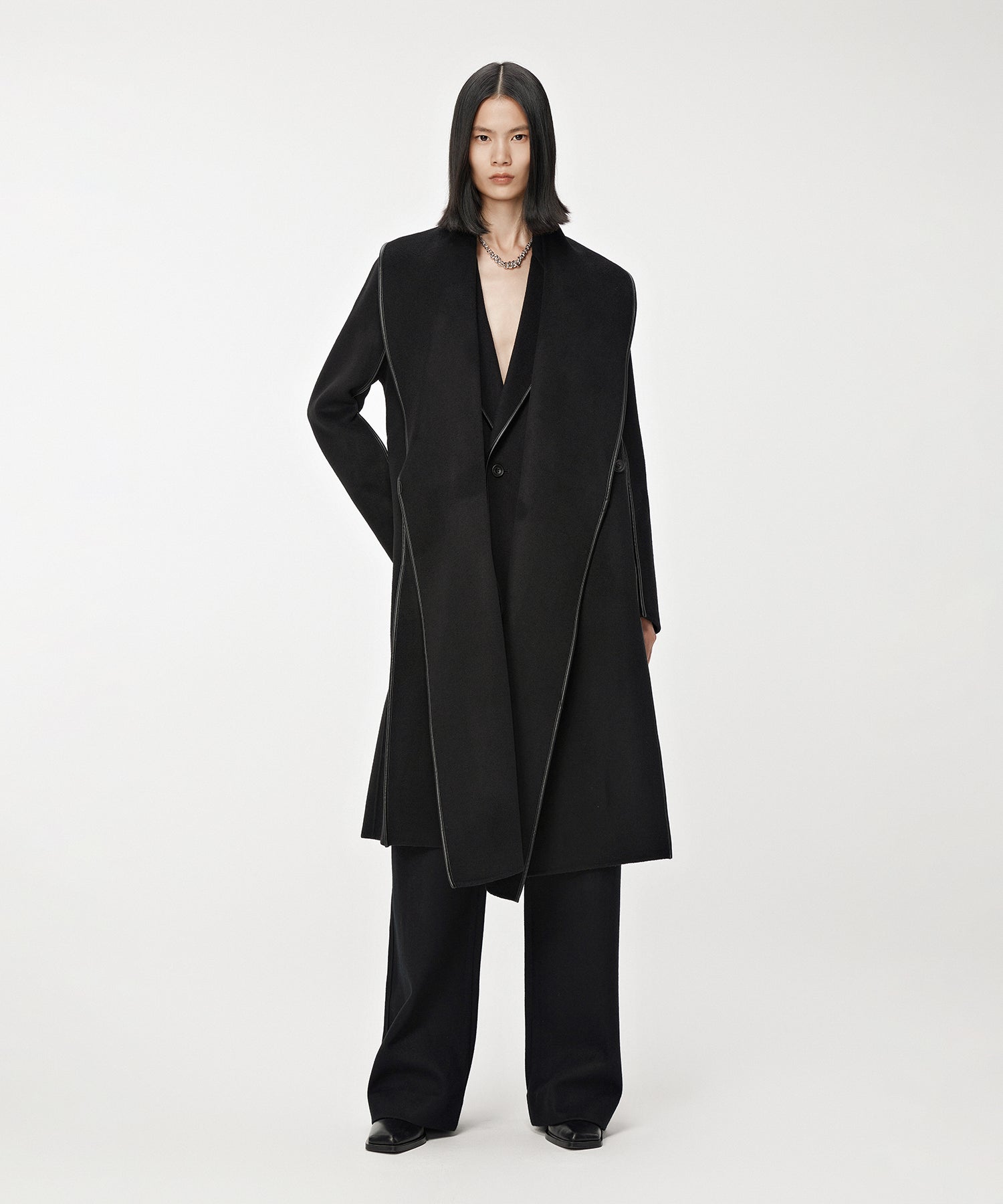 Raised-seam Wool-blend Wrap Coat – JNBY ONLINE STORE