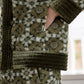 HOME Botanical-pattern Kimono-style Polyester-fleece Robe