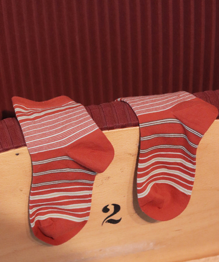 HOME 2-pack Retro Pinstriped Cotton-blend Socks