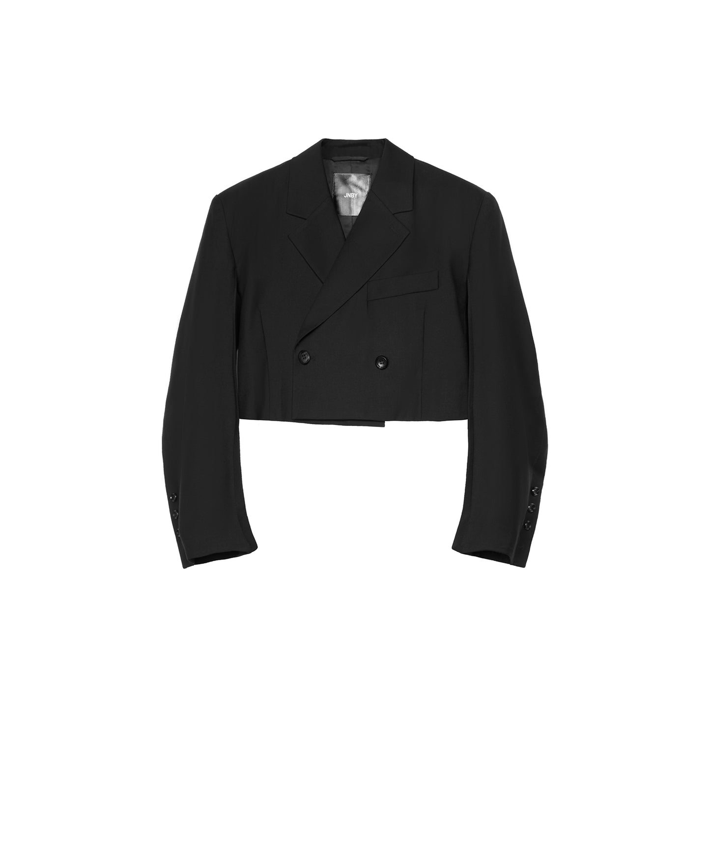Structured Cropped Wool Jacket