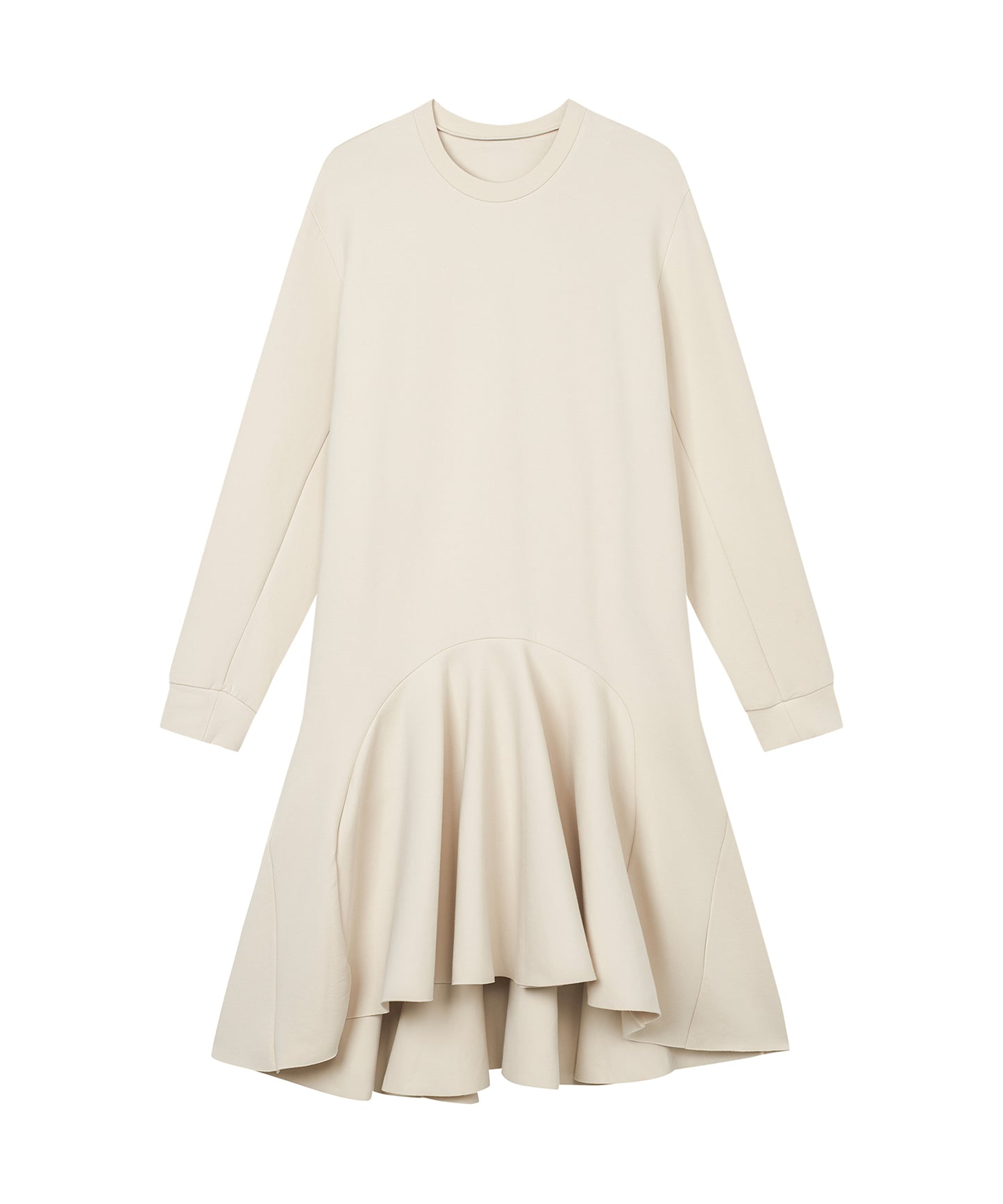 Flared-hem Cotton-blend Dress