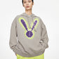 Bunny Graffiti Cotton Hooded Sweatshirt