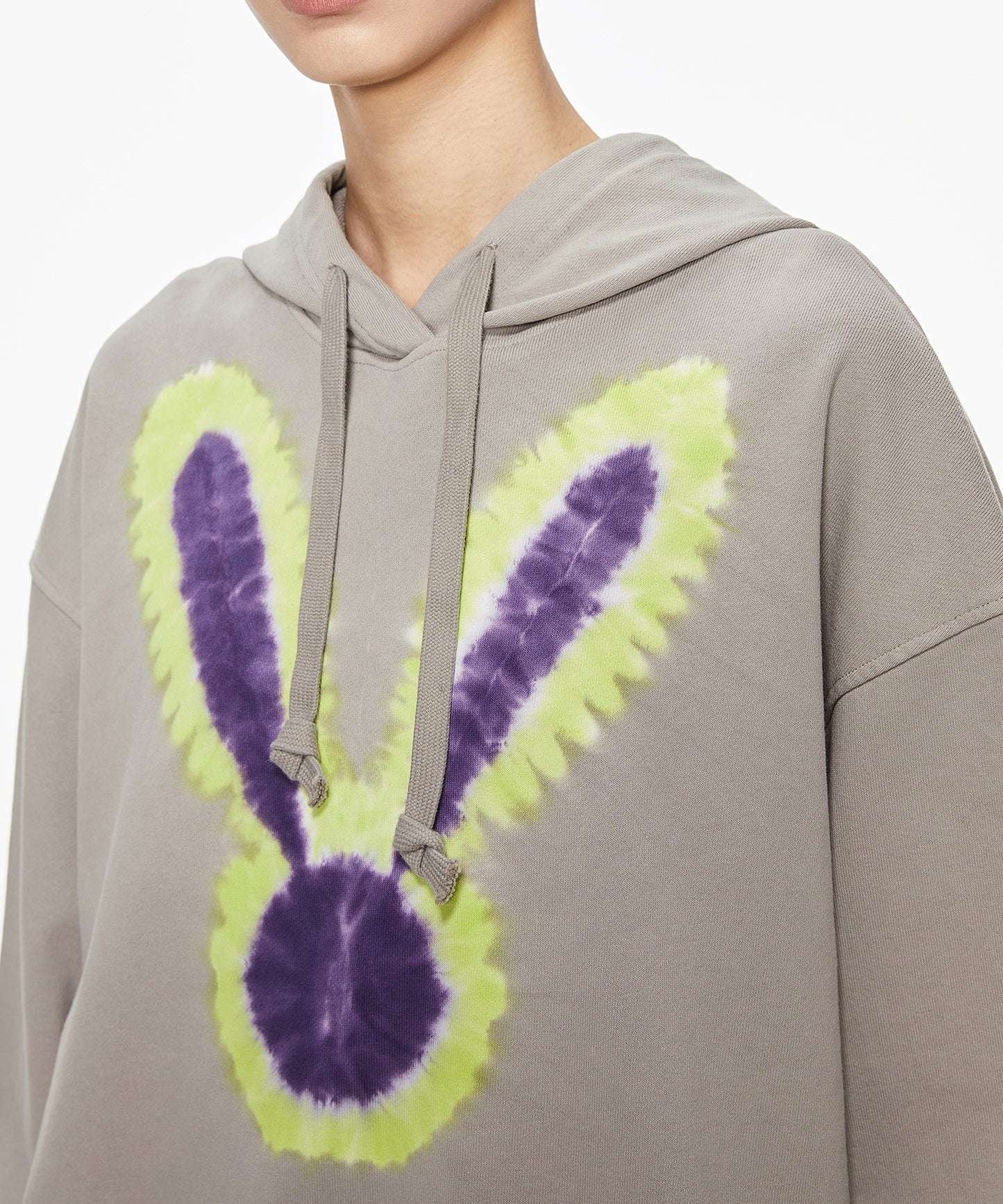Bunny Graffiti Cotton Hooded Sweatshirt