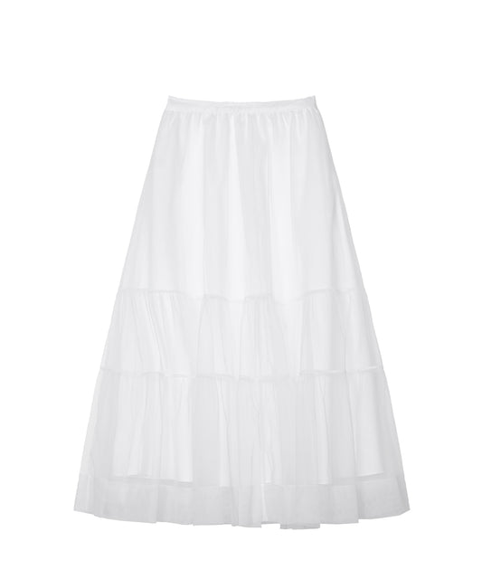 Tiered Sheer Tulle Skirt