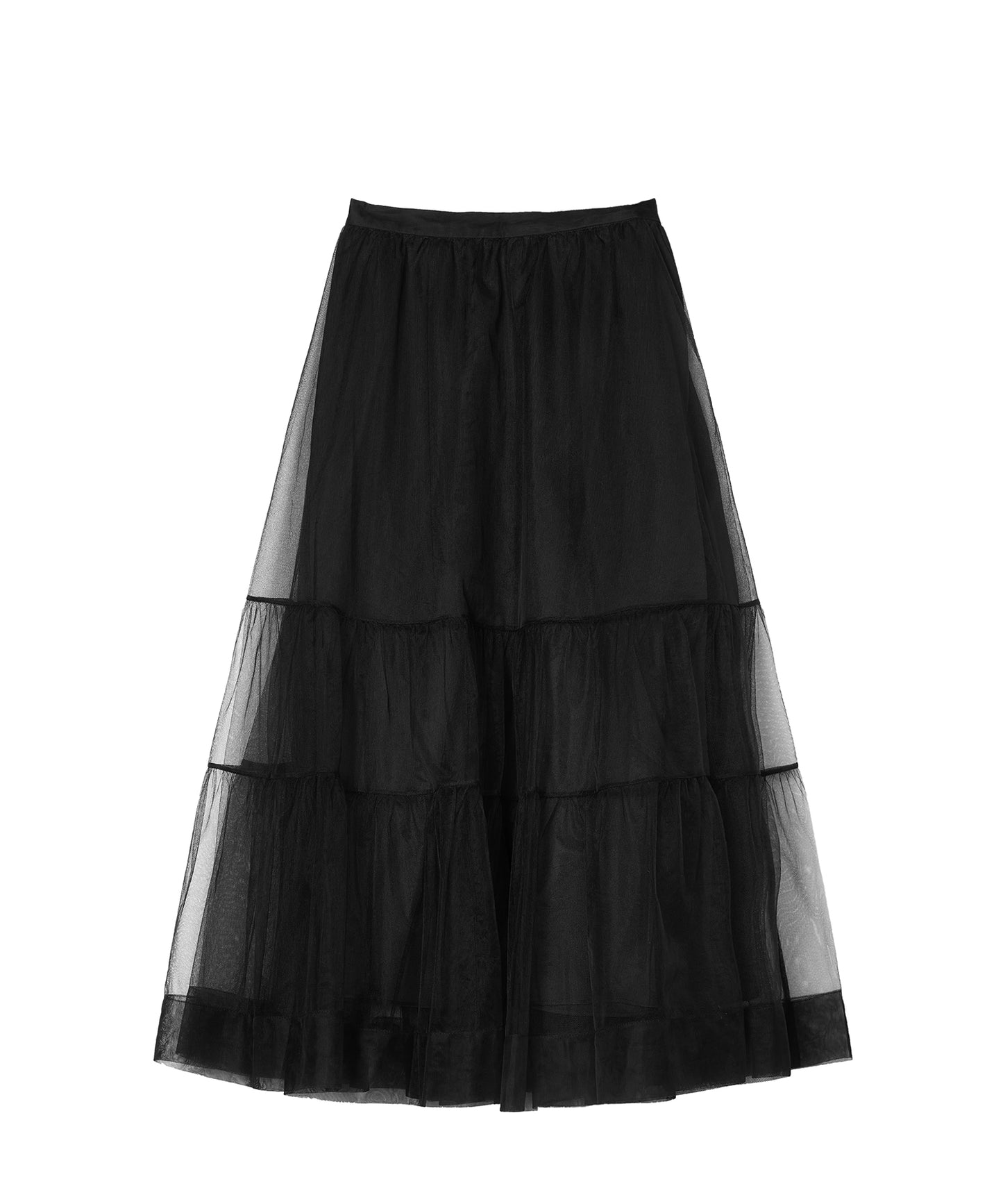 Tiered Sheer Tulle Skirt