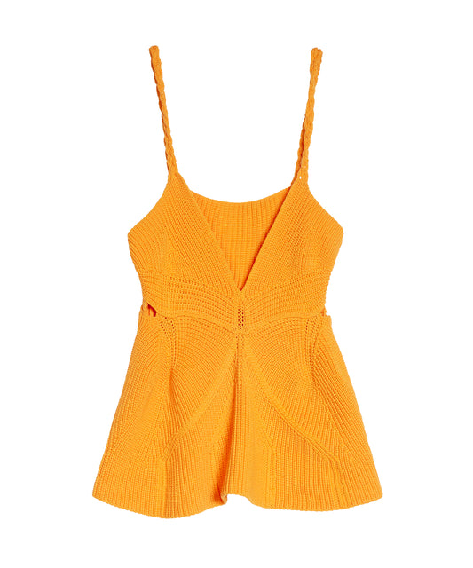 Knitted Cotton-blend Cami Top