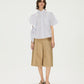 Asymmetric Ruffled Cotton-poplin Shirt