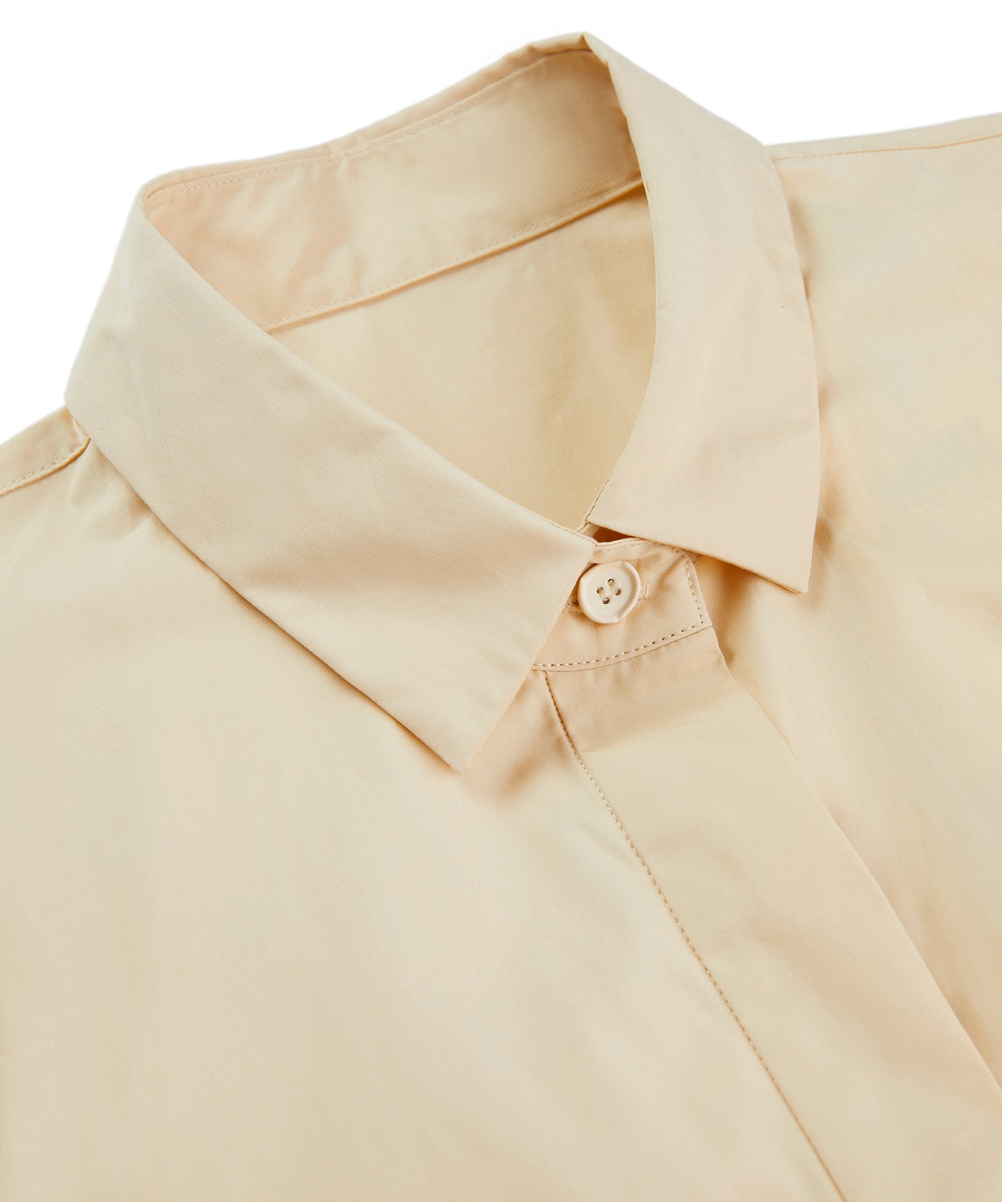 Asymmetric Ruffled Cotton-poplin Shirt