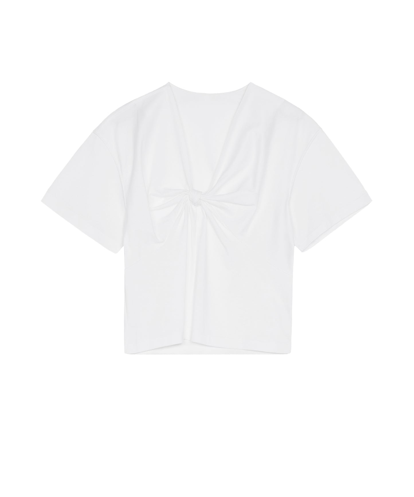 Bow-shaped Cotton-jersey T-shirt