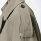 Pleated Cotton Trench Jacket