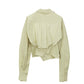 Deconstructed Cropped Cotton-poplin Shirt