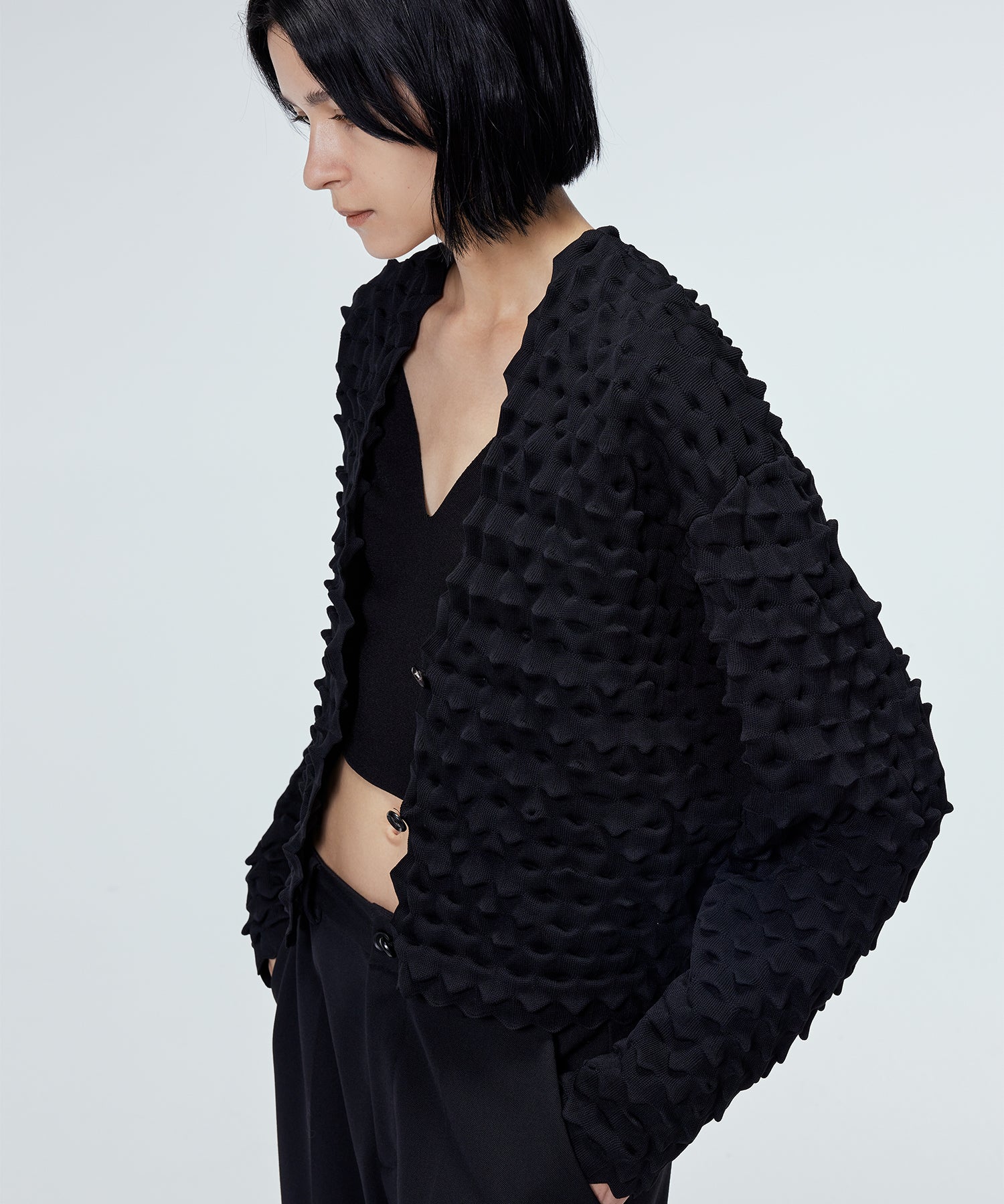 Micro 3D Polyester Cardigan – JNBY ONLINE STORE