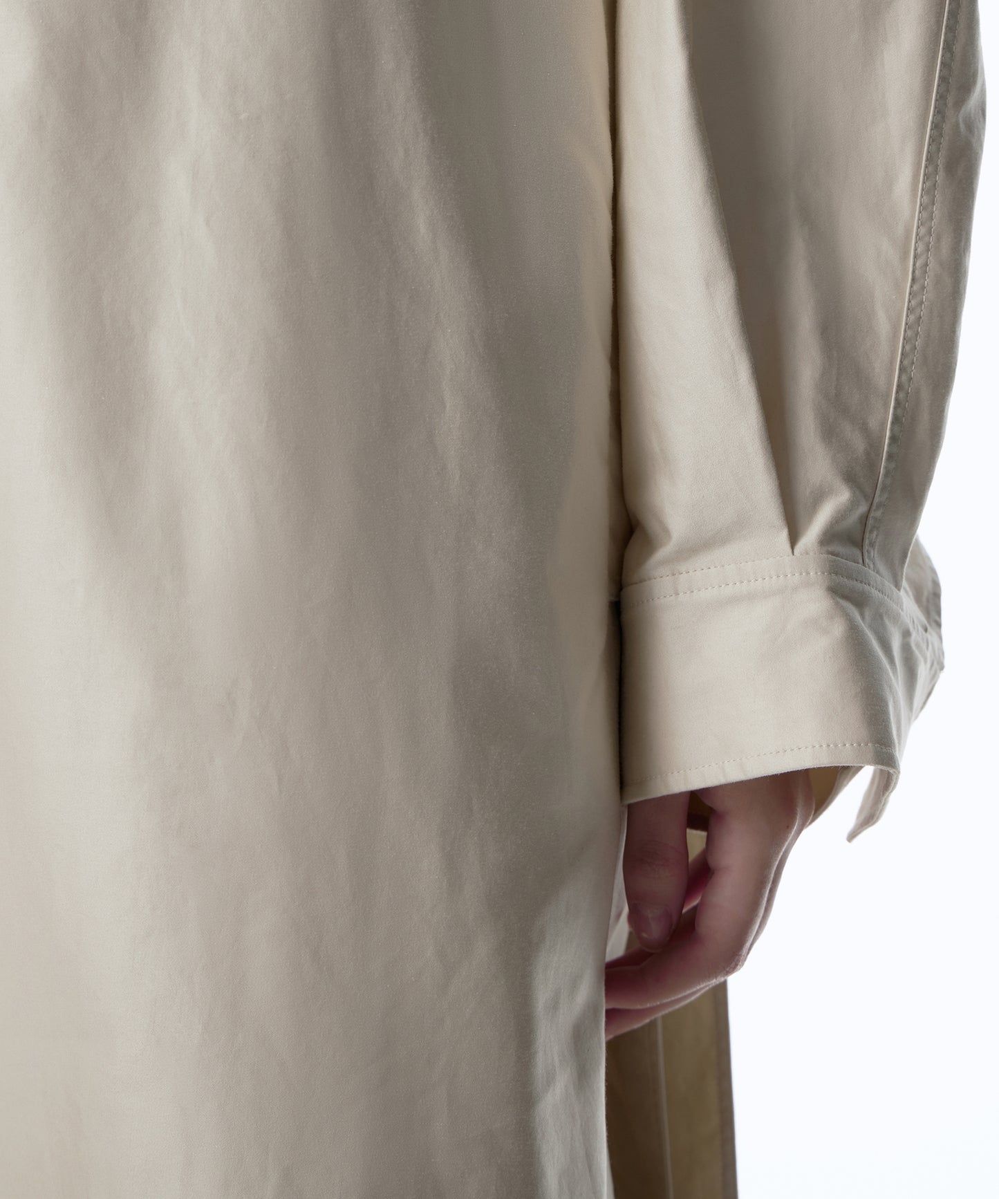 Large pocket Cotton-satin Shirt Dress