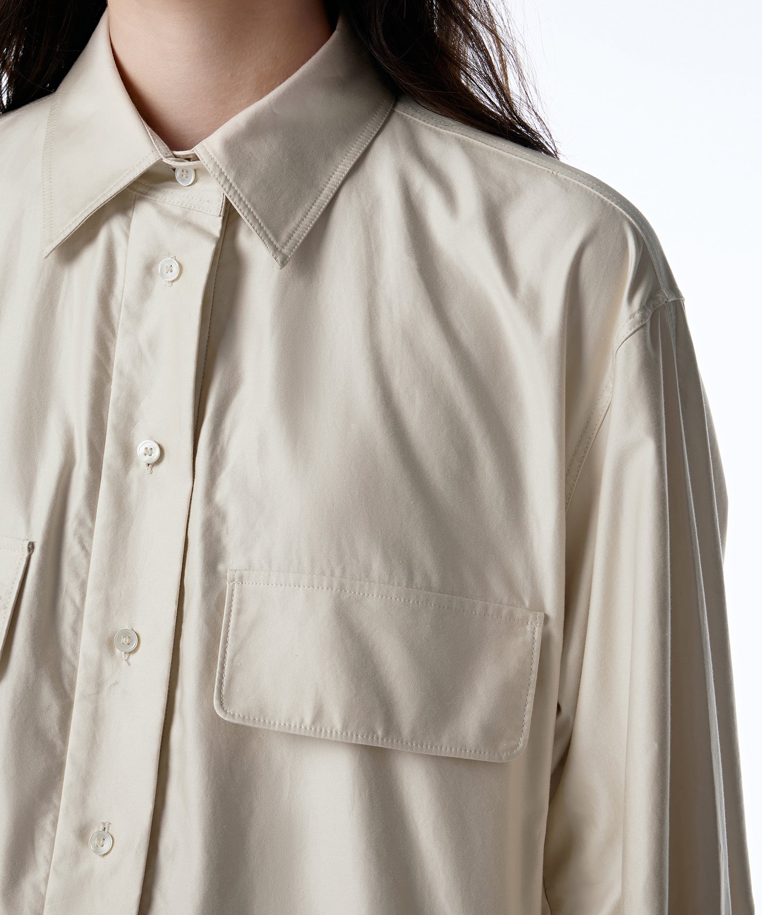 Large pocket Cotton-satin Shirt Dress – JNBY ONLINE STORE