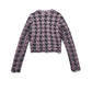 Classic Plaid Knitted Jacket