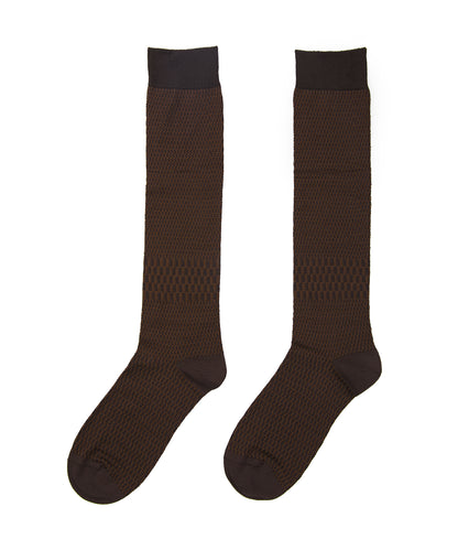 Geometric-jacquard Cotton-blend Socks