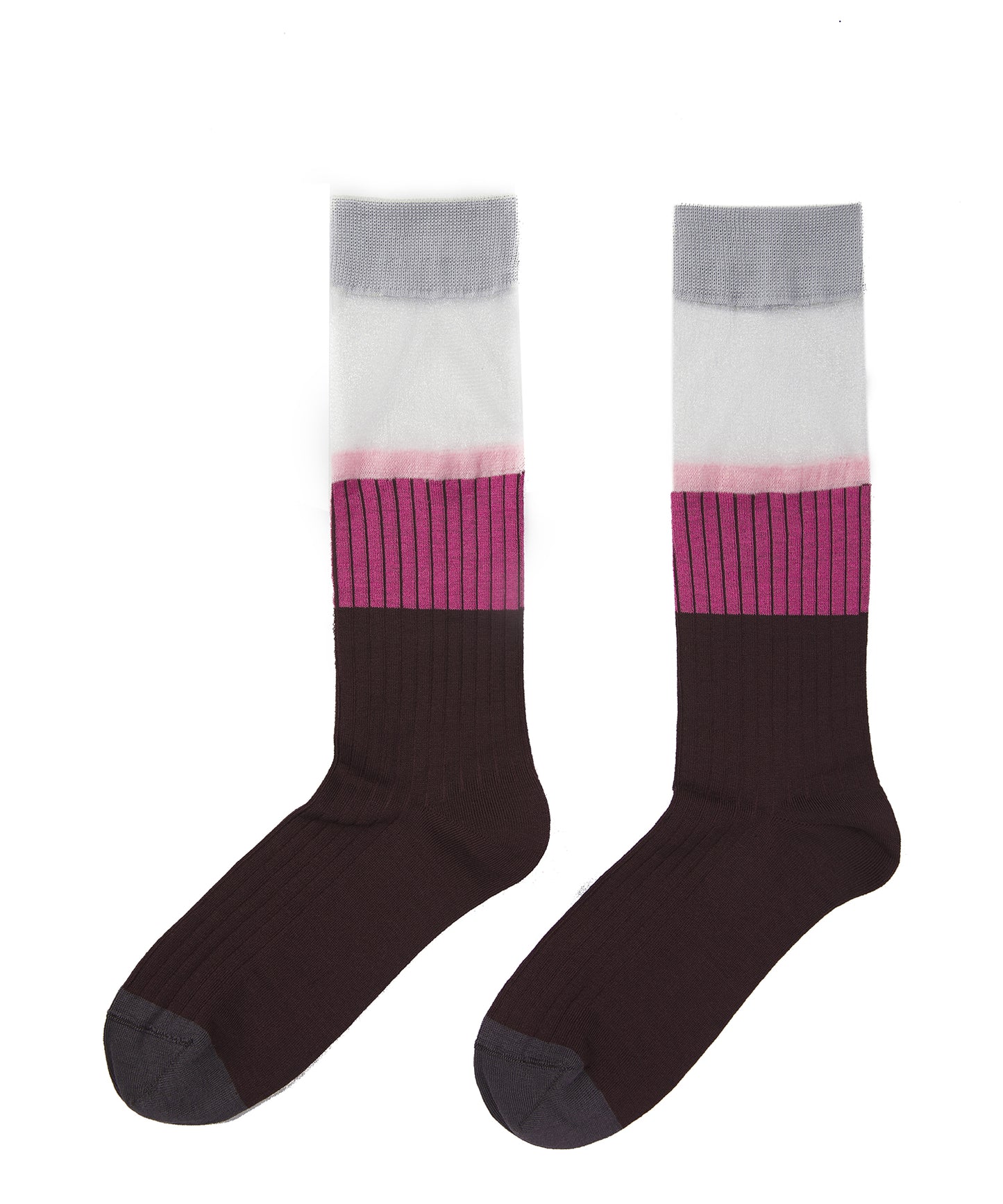 Color-block Sheer Socks