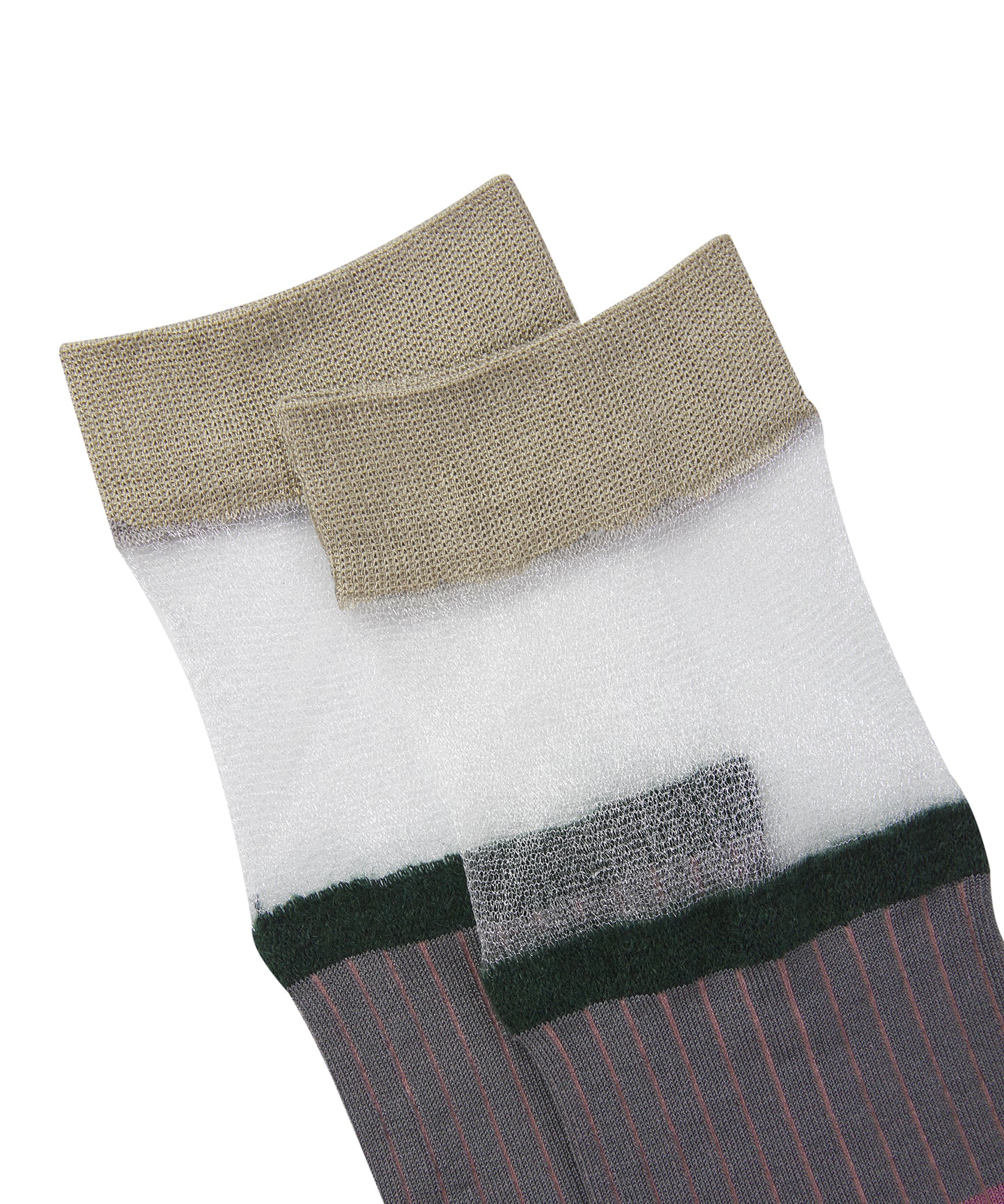 Color-block Sheer Socks