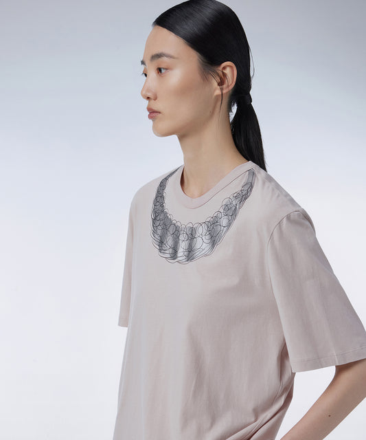 Miao Silver Necklace-print T-shirt