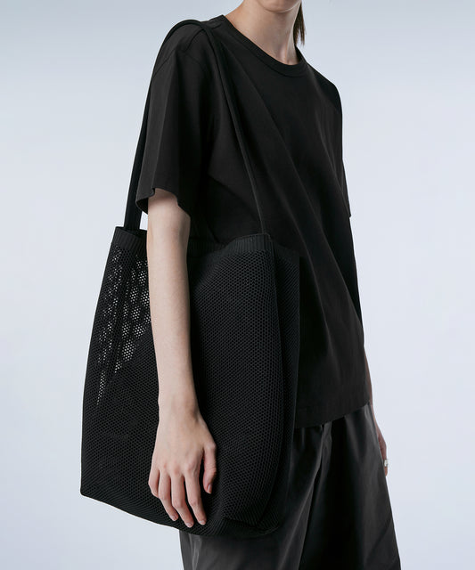 Structured Knit Mesh Tote Bag