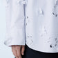 High-Density Poplin Laser-cut Floral Shirt