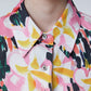 Abstract Hand-painted Floral Oversized Shirt