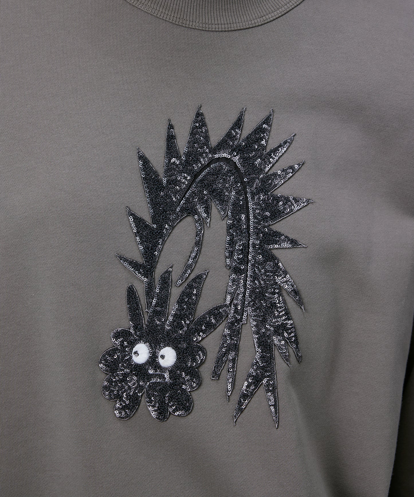 Sequin Dragon-motif Sweatshirt