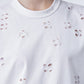 Laser-cut Floral Hollow T-Shirt