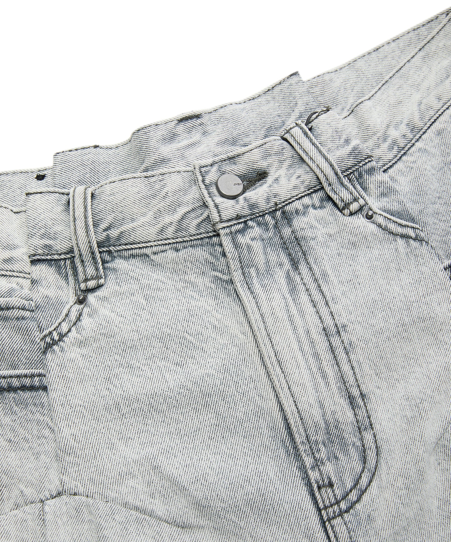 Deconstructed Relaxed-fit Washed Jeans