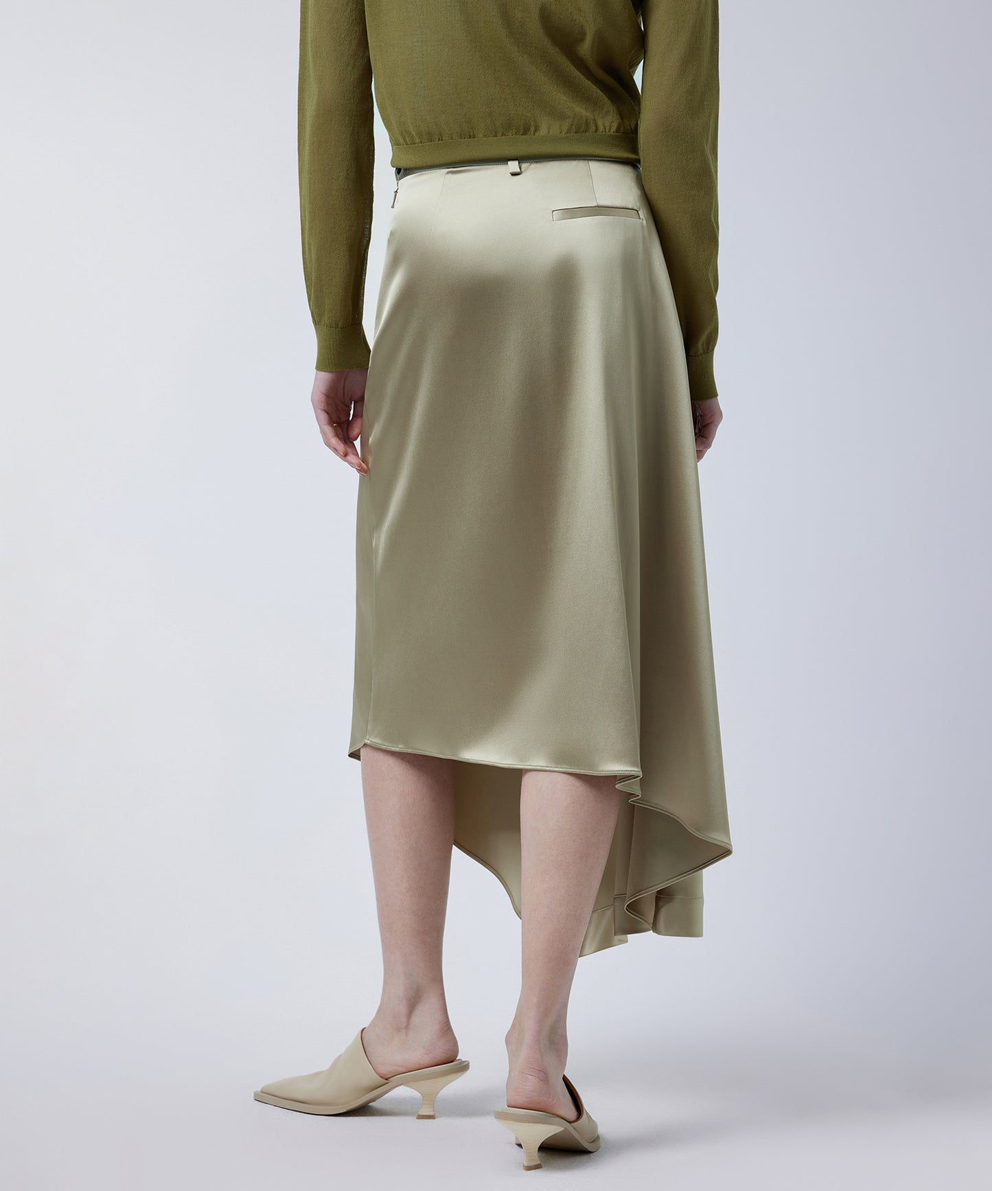Sleek Asymmetric-hem Skirt