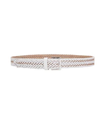 Plaited Square Buckle Leather Belt