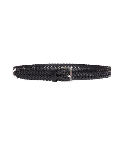 Plaited Square Buckle Leather Belt