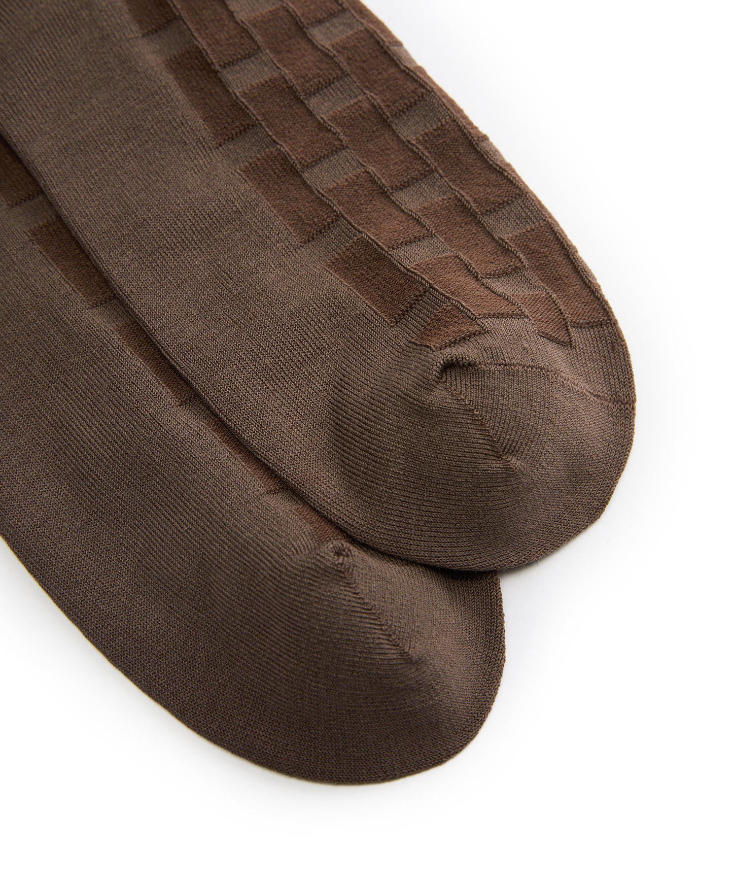 Asymmetrical Checkered Jacquard Socks