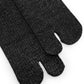 Silver Lame Ribbed Split-toe Socks