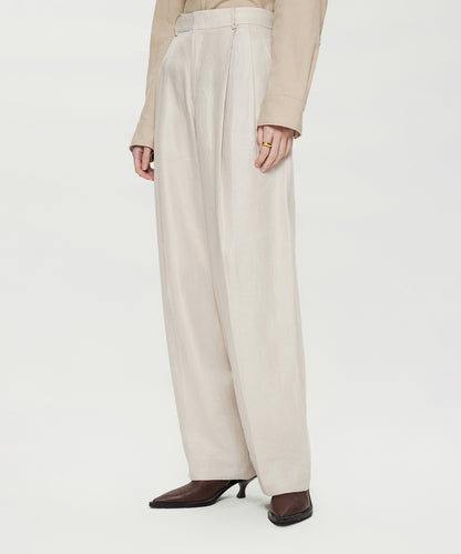 Laid-back Elegance Linen Trousers