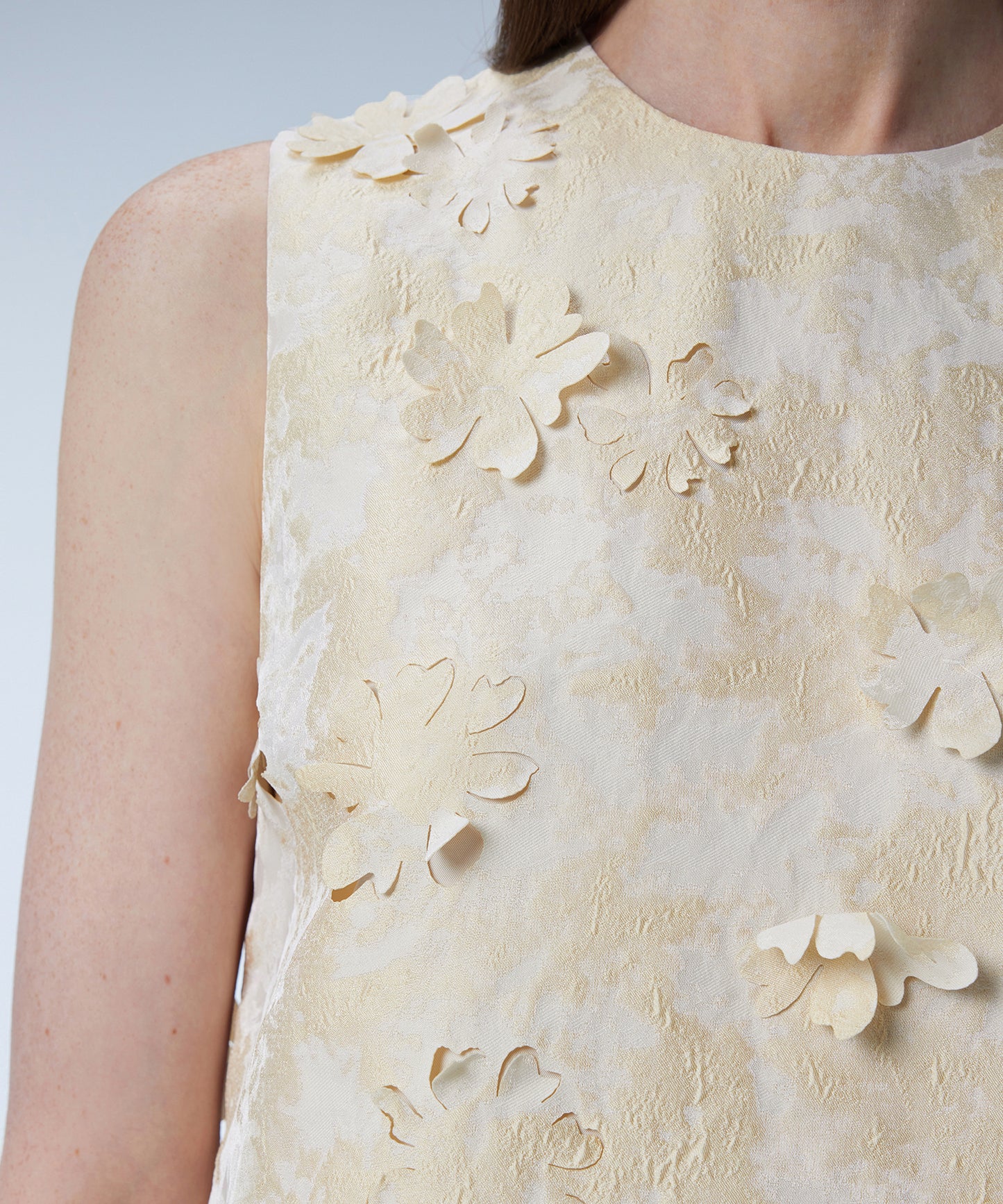 3D Floral-jacquard Dress